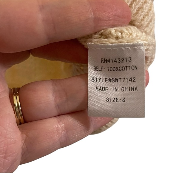 House of Morii open knit sweater tank cream small minimalist - Picture 6 of 8